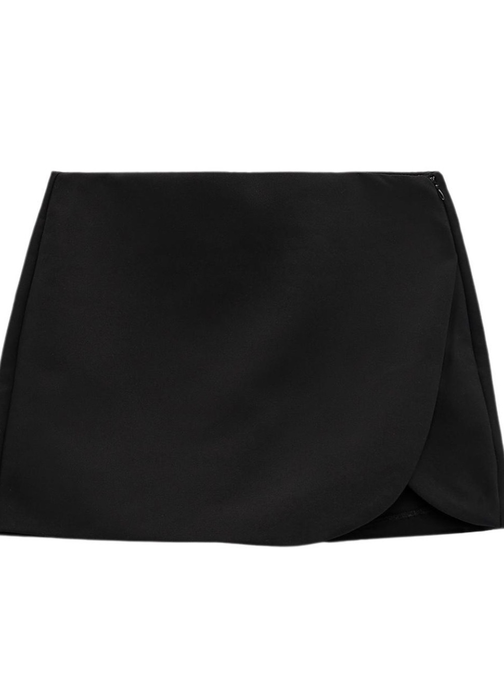 Zara Black Wrap-Front Skort